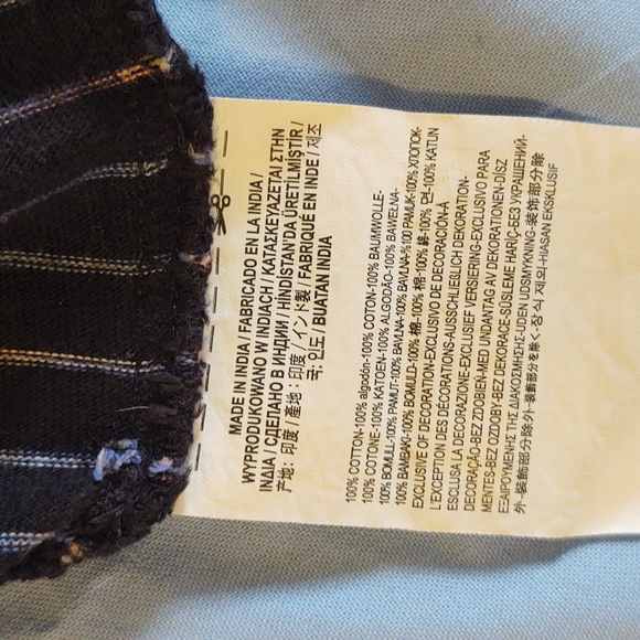 Vans Men's Small 100% Cotton Tee Navy Stripes - Picture 4 of 11